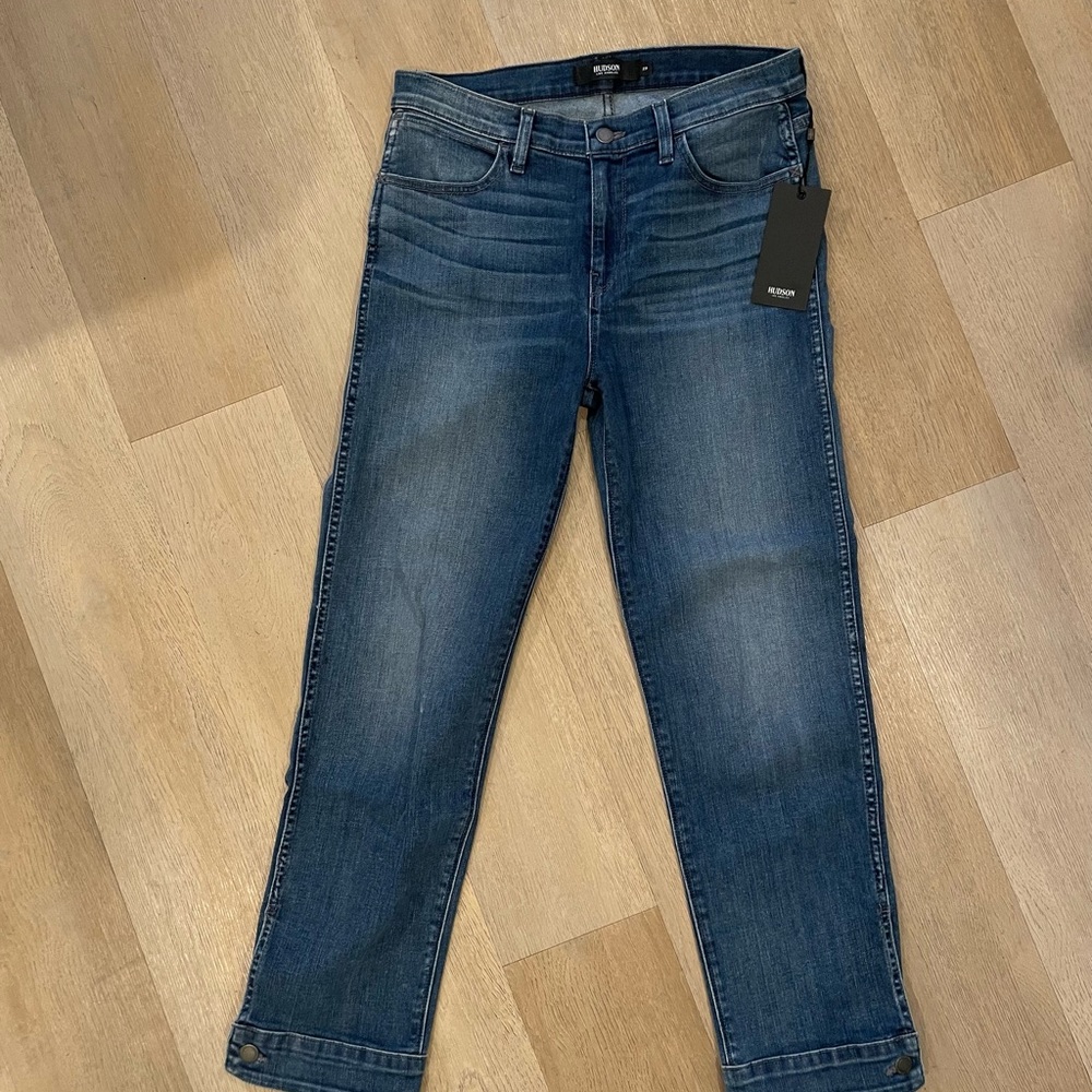 Hudson Jeans Blue Ankle Cropped Denim